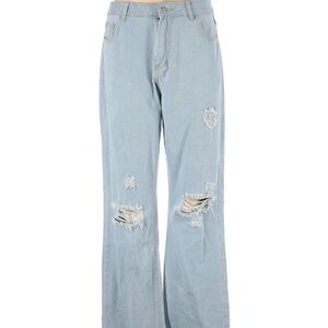 Light Blue Distressed Women Jeans
